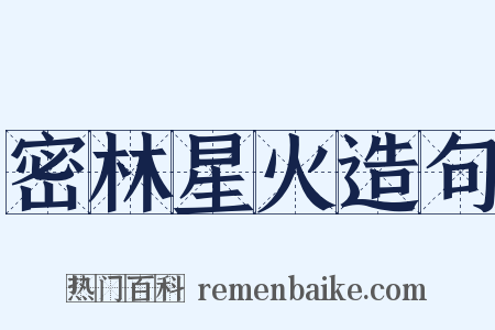 密林星火造句是什么意思的图片